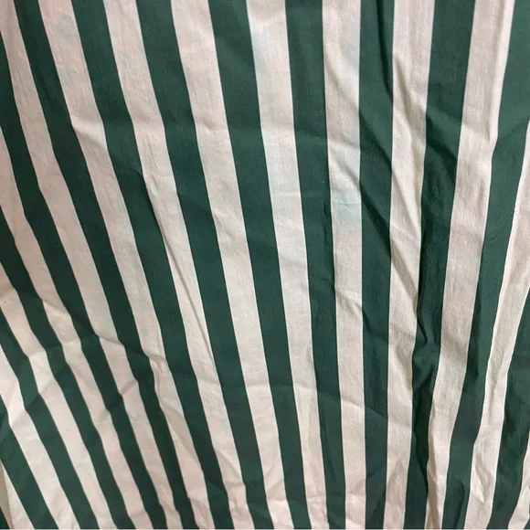 Simon Miller Loch Poplin Maxi Button Down Dress Striped Green Cut Out Large - Picture 12 of 15